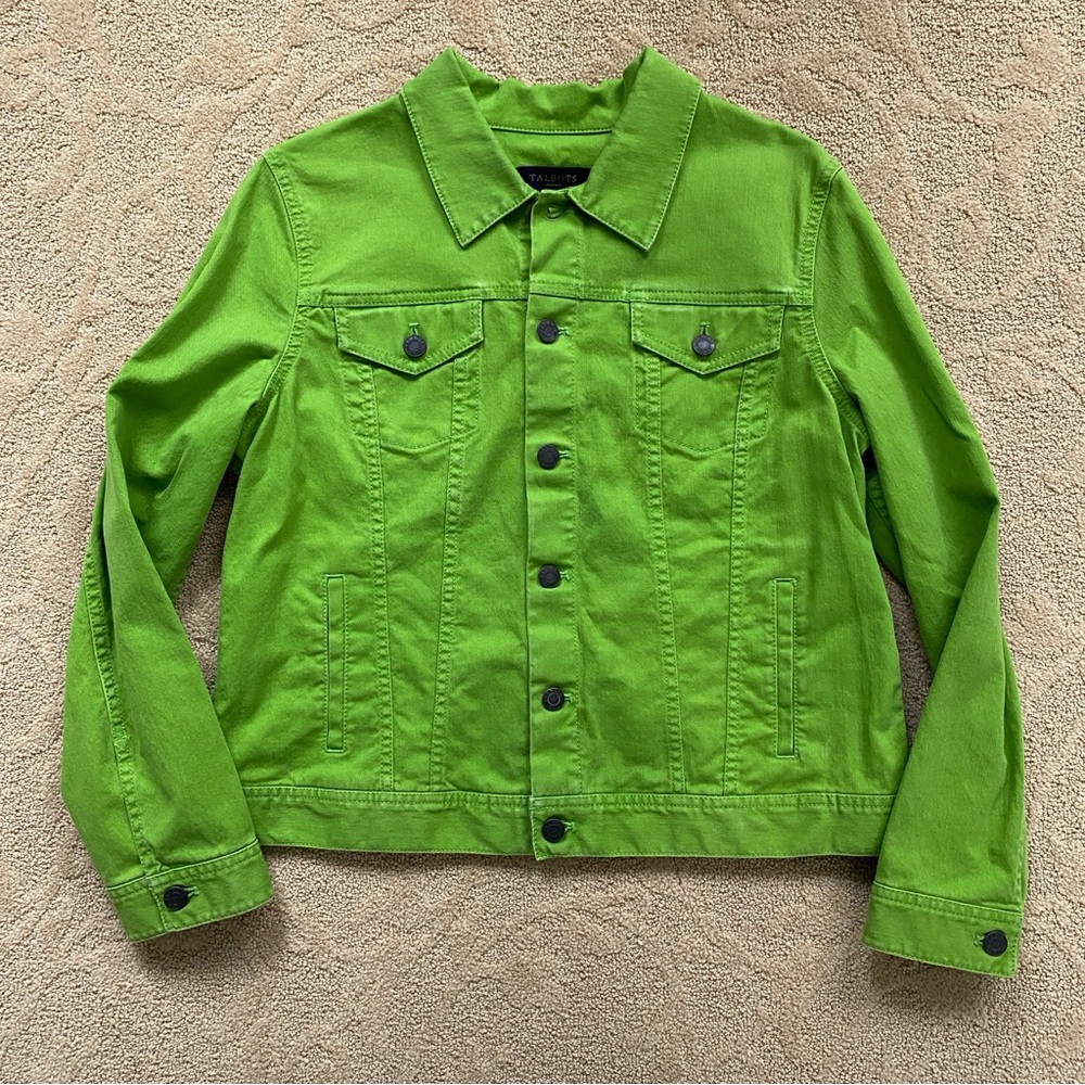 Talbots Green Jean Jacket